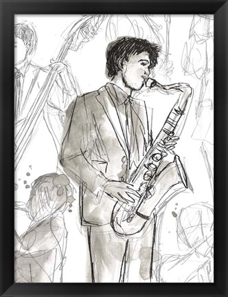 Framed Jazz Sketchbook I Print