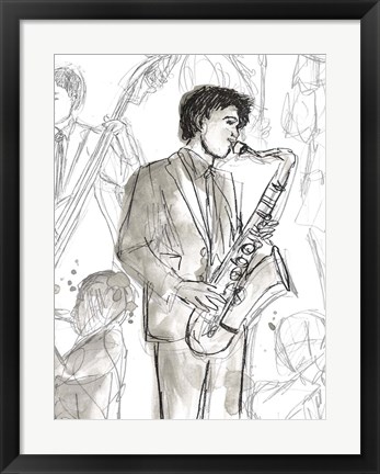 Framed Jazz Sketchbook I Print