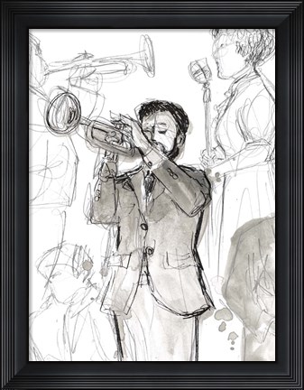 Framed Jazz Sketchbook II Print