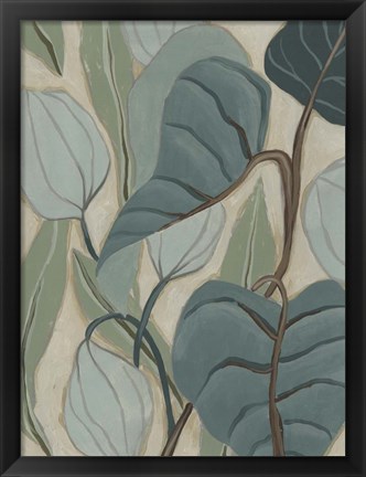 Framed Slate Palms I Print