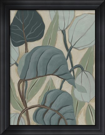 Framed Slate Palms II Print