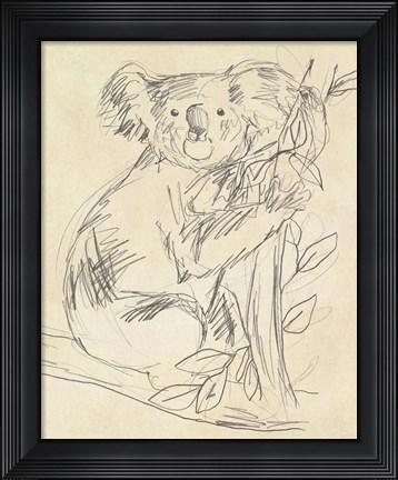 Framed Outback Sketch I Print