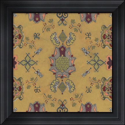 Framed Ochre Tapestry II Print