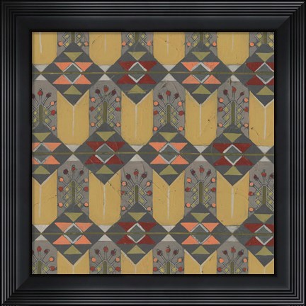 Framed Ochre Tapestry III Print