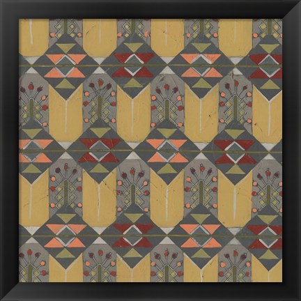 Framed Ochre Tapestry III Print