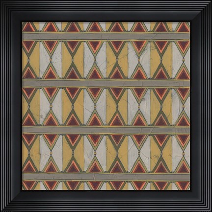 Framed Ochre Tapestry V Print