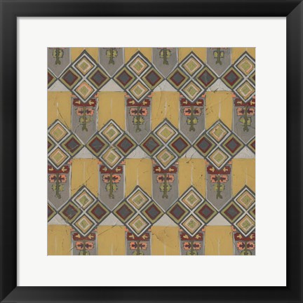 Framed Ochre Tapestry VII Print