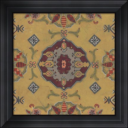 Framed Ochre Tapestry VIII Print