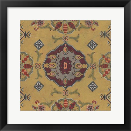 Framed Ochre Tapestry VIII Print