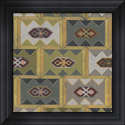 Framed Ochre Tapestry IX Print