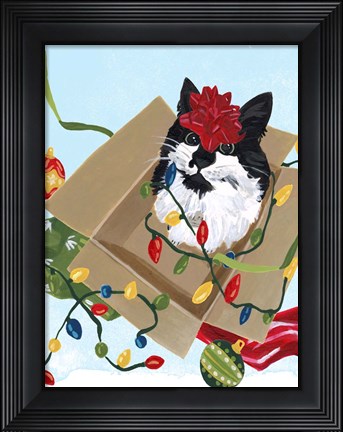 Framed Meowy Hissmas II Print