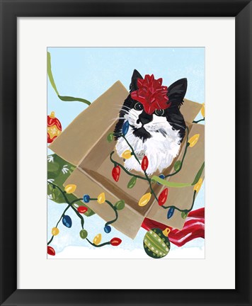 Framed Meowy Hissmas II Print