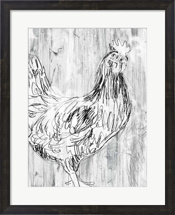 Framed Barnwood Flock I Print