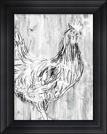 Framed Barnwood Flock I Print