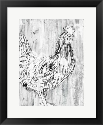 Framed Barnwood Flock I Print