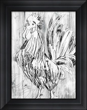 Framed Barnwood Flock II Print