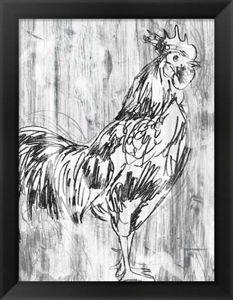 Framed Barnwood Flock III Print