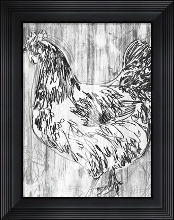 Framed Barnwood Flock IV Print