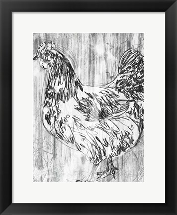 Framed Barnwood Flock IV Print