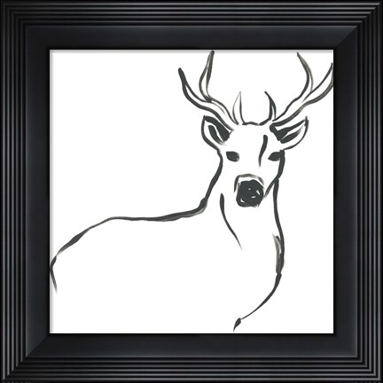 Framed Minimal Deer II Print
