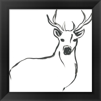 Framed Minimal Deer II Print