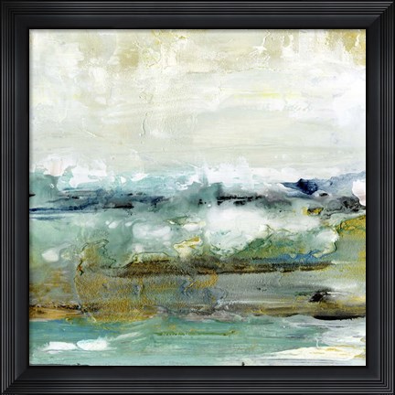 Framed Aqua Coast I Print