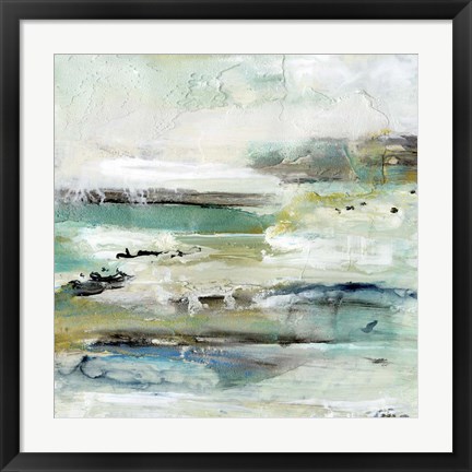 Framed Aqua Coast II Print