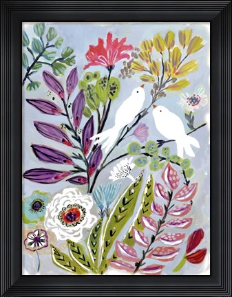 Framed Bird Love II Print