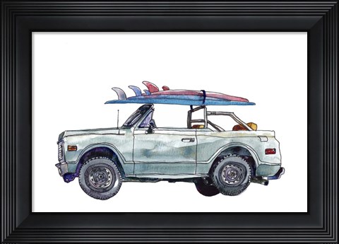 Framed Surfin&#39; Wheels I Print