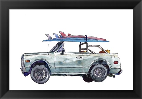 Framed Surfin&#39; Wheels I Print