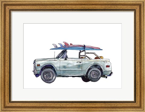 Framed Surfin&#39; Wheels I Print