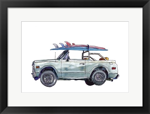 Framed Surfin&#39; Wheels I Print