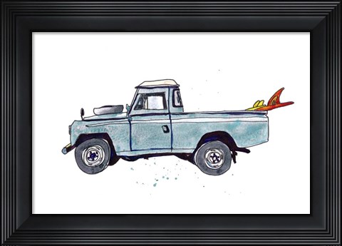 Framed Surfin&#39; Wheels III Print