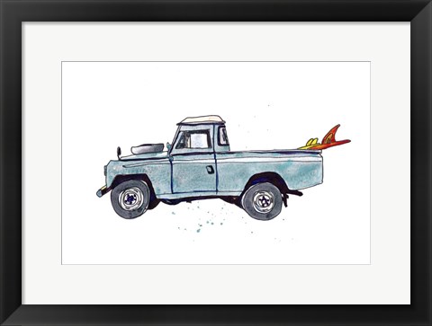 Framed Surfin&#39; Wheels III Print