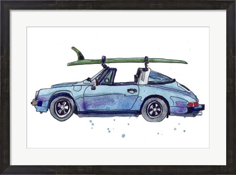 Framed Surfin&#39; Wheels IV Print