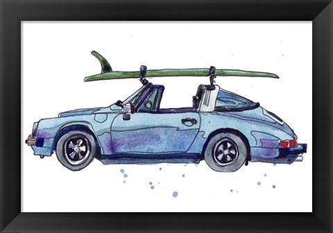 Framed Surfin&#39; Wheels IV Print