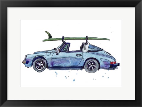 Framed Surfin&#39; Wheels IV Print