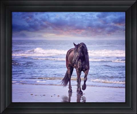Framed Running in the Sand I Print