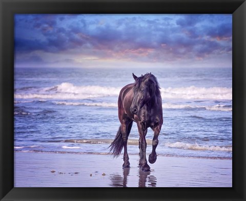 Framed Running in the Sand I Print