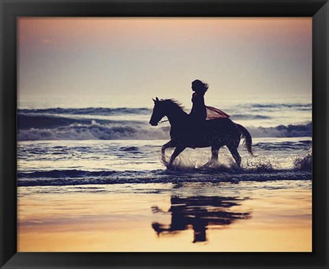 Framed Running in the Sand III Print