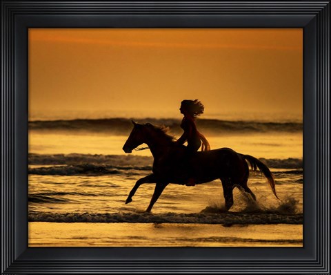 Framed Running in the Sand IV Print