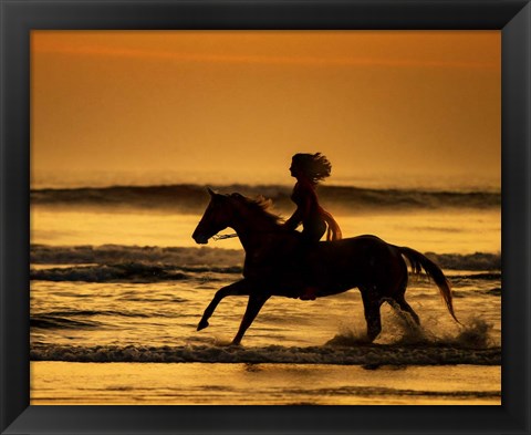 Framed Running in the Sand IV Print