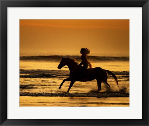 Framed Running in the Sand IV Print