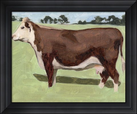 Framed Wandering Fields I Print