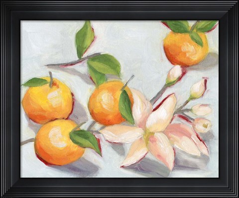 Framed Tangerine Blossoms I Print
