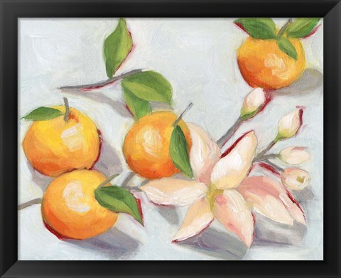 Framed Tangerine Blossoms I Print