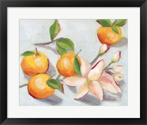 Framed Tangerine Blossoms I Print