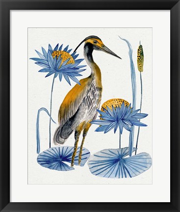 Framed Heron Pond II Print