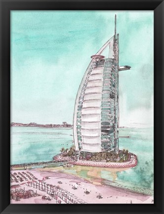Framed Day Landing Dubai I Print
