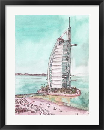 Framed Day Landing Dubai I Print